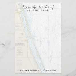 Uw bootnaam vanaf de dekken van Fort Pierce FL Briefpapier