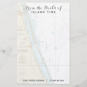 Uw bootnaam vanaf de dekken van Fort Pierce FL Briefpapier