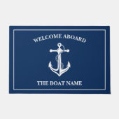 Uw botnaam Anchor Blue Welkom in de deur Deurmat (Voorkant)