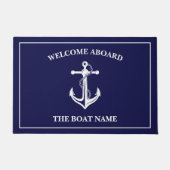 Uw botnaam Anchor Blue Welkom in de deur Deurmat (Voorkant)
