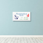 Uw breedtegraad van uw stad en lengte canvas afdruk (Insitu (Houten vloer))