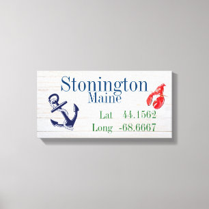 Uw breedtegraad van uw stad en lengte canvas afdruk