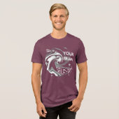 "Uw brein op zelfmedelijden" Witte grijze humorist Tri-Blend Shirt (Voorkant volledig)