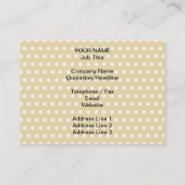 Uw brief. Aangepast monogram. Beige Polka Dot. Visitekaartje (Achterkant)