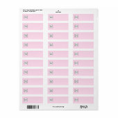 Uw brief. Aangepast monogram. Roze zwart wit Etiket (Full Sheet)