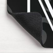 Uw brief. Aangepast zwart/wit wervelmonogram. Muismat (Hoek)