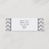 Uw brief. Gray Zigzag Pattern Monogram. Mini Visitekaartje (Achterkant)