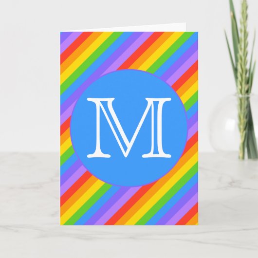 Uw Brief, het Monogram van de Strepen van de Notitiekaartje (Voorkant)