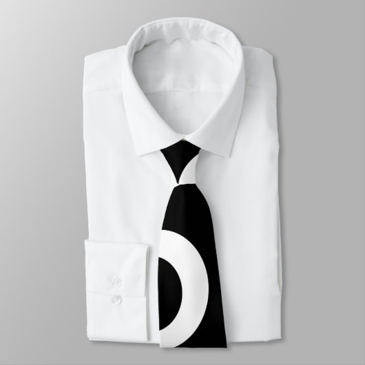 Uw brief. Zwart-wit monogram. Fun Pattern Stropdas (Gebonden)