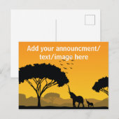 Uw briefkaart voor aankondiging/ontwerp (Voorkant / Achterkant)