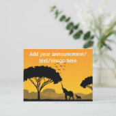 Uw briefkaart voor aankondiging/ontwerp (Staand voorkant)