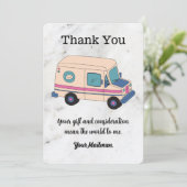 uw briefvervoerder Postbus vervoerder Bedankkaart (Staand voorkant)