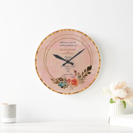 Uw bruiloft uitnodiging foto op een grote klok (Huis)