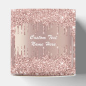 Uw bruiloft voor Roos Gold Glitter-schijven Bedankdoosjes (Bovenkant)