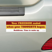 Uw Bumpersticker voor het einde van uw vrijheid (Op auto)