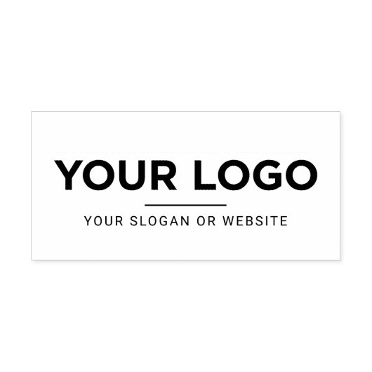 Uw Business Inline-Logo, website, slogan Rubberstempel (Afrduk)