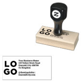 Uw Business Logo 7-lijnen Retouradres Rubberstempel (Gestempeld)