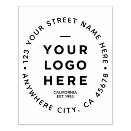 Uw Business Logo Aangepast groot retouradres Rubberstempel