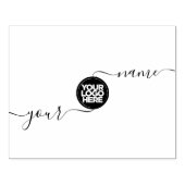 Uw Business Logo Aangepaste scripttekst Rubberstempel (Afrduk)