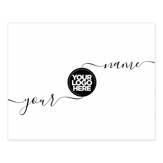 Uw Business Logo Aangepaste scripttekst Rubberstempel (Afrduk)