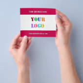 Uw Business Logo Aangepaste tekst Promotiebrochure Flyer (Hand)