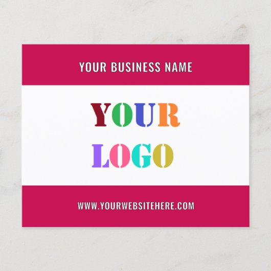 Uw Business Logo Aangepaste tekst Promotiebrochure Flyer (Voorkant)