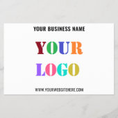 Uw Business Logo Aangepaste tekst Promotiebrochure Flyer (Voorkant)