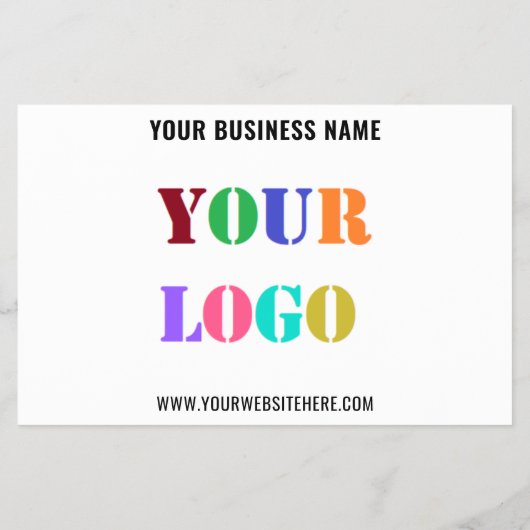 Uw Business Logo Aangepaste tekst Promotiebrochure Flyer (Achterkant)