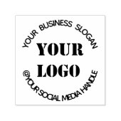 Uw Business Logo Aangepaste tekst Social Media Sta Zelfinktende Stempel (Design)