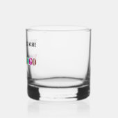 Uw Business Logo aangepaste tekstnaam Sjabloon Whisky Glas (Achterkant)