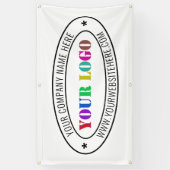 Uw Business Logo Aangepaste tekstreclamebanner Spandoek (Verticaal)