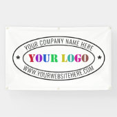 Uw Business Logo Aangepaste tekstreclamebanner Spandoek (Horizontaal)