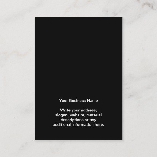 Uw Business Logo Black Ketting DisplayCard Visitekaartje (Achterkant)