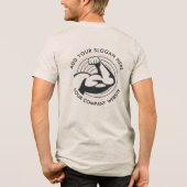 Uw Business Logo Collega Medewerkers Aangepast Tri-Blend Shirt (Achterkant)