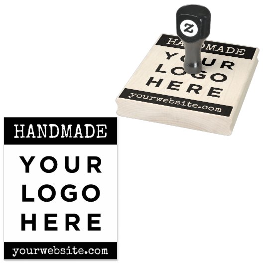 Uw Business Logo Custom Bold Handmade Rubberstempel (Gestempeld)
