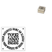 Uw Business Logo Custom Cool Y2K Rubber Stamp Rubberstempel (Gestempeld)