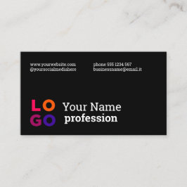 Uw Business Logo Custom Eenvoudig Zwart Visitekaartje