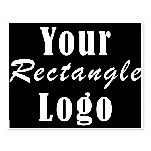 Uw Business Logo Custom Grote Rubber Stamp Rubberstempel (Afrduk)