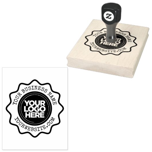 Uw Business Logo Custom Grote Rubber Stamp Rubberstempel (Gestempeld)