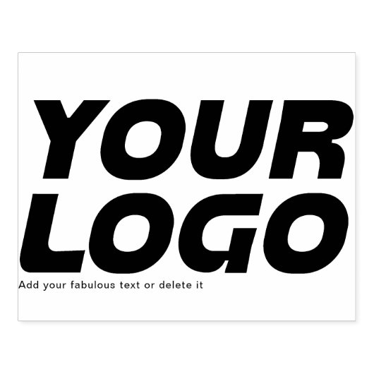 Uw Business Logo Custom Grote Rubber Stamp Rubberstempel (Afrduk)