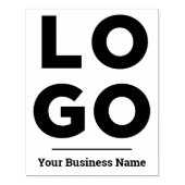 Uw Business Logo Custom Grote Rubber Stamp Rubberstempel (Afrduk)
