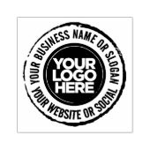 Uw Business Logo Custom Grunge Rubber Stamp Rubberstempel (Afrduk)
