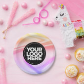 Uw Business Logo Custom Holographic Crafts Party Papieren Bordje (Feest)