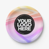 Uw Business Logo Custom Holographic Crafts Party Papieren Bordje (Voorkant)