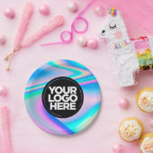 Uw Business Logo Custom Holographic Crafts Party Papieren Bordje (Feest)