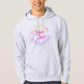 Uw Business Logo Custom Medewerker Rainbow Hoodie (Voorkant)