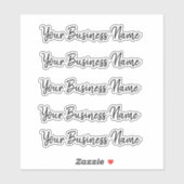 Uw Business Logo Custom Meerdere Penseelscript Sticker (Vel)