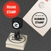 Uw Business Logo Custom Round Rubberstempel