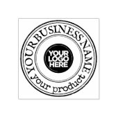 Uw Business Logo Custom Round Rubberstempel (Afrduk)