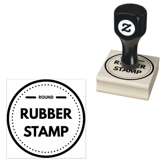 Uw Business Logo Custom Round Rubberstempel (Gestempeld)